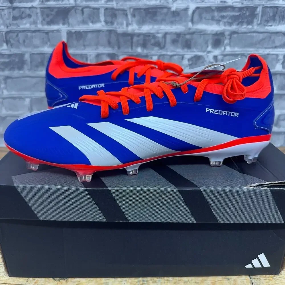 Adidas Predator Pro Fg Blue Orange White Soccer Cleats IF6330 Mens Size 9 New